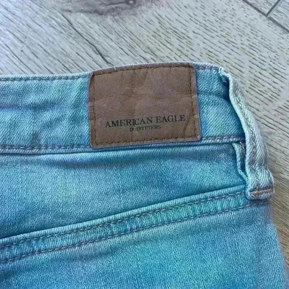 American Eagle Distressed Super High Rise Jegging Size 6 X-Long - Picture 12 of 12